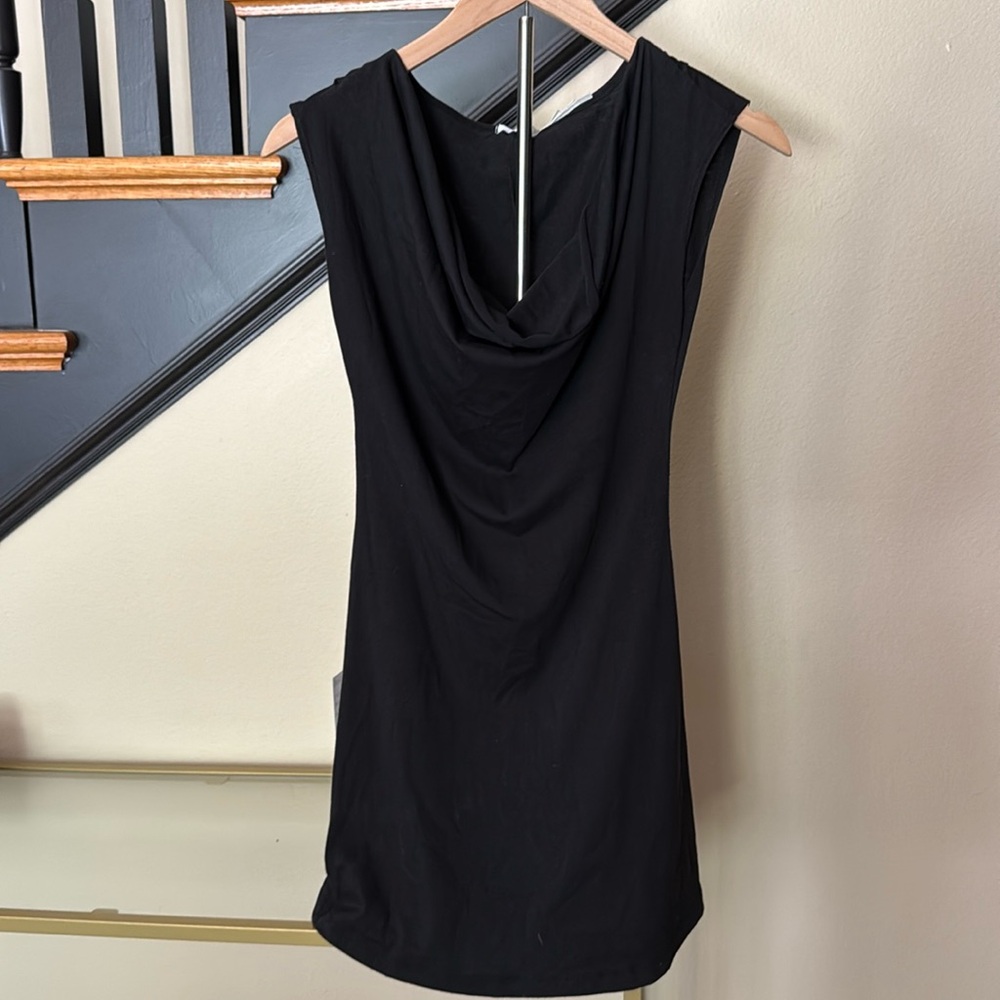 Cowl neck mini dress. LBD